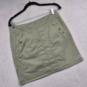 Ann Taylor Loft Skirt Womens 6P Green Ripstop Utility Y2K Punk Short Casual Mini